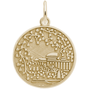 Cherry Blossom Scene Charm Gold Plated - 10-1740