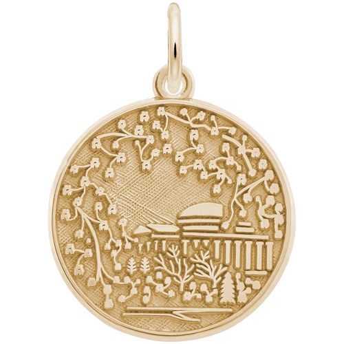 Cherry Blossom Scene Charm 10K Gold - 10-1740