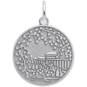Cherry Blossom Scene Charm Sterling Silver - 10-1740