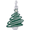 Christmas Tree Charm Silver - 10-8129
