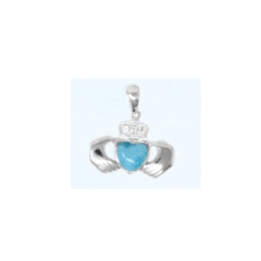 Claddagh Larimar Charms & Pendants  - PSCAHL