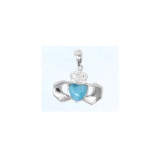 Claddagh Larimar Charms & Pendants  - PSCAHL