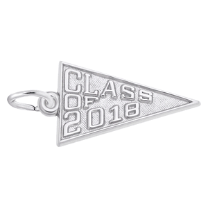 Class of 2018 Charm - 14K White Gold - 10-6518-wg