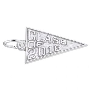 Class of 2018 Charm - Sterling Silver - 10-6518-s