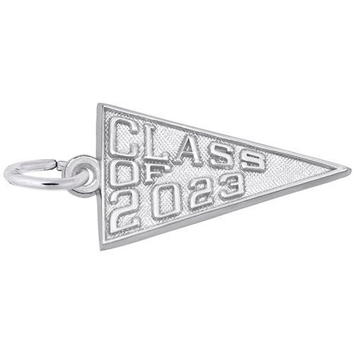 Class Of 2023 - No Rhodium Charm  - Sterling SilverNR  - 10-6823-0-SSNR