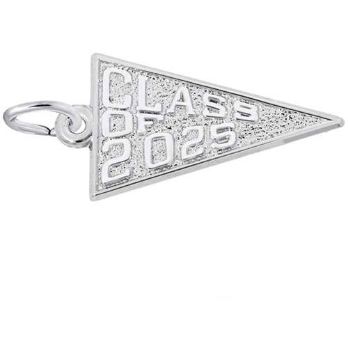 Class Of 2025 Charm 14K While Gold - 10-6825-0-14KW