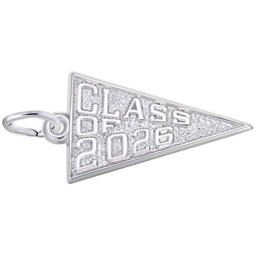 Class Of 2026 Charm 14K While Gold - 10-6826-0-14KW