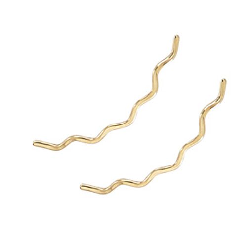 Climber Zigzag Hammered Earrings - 14K Yellow Gold