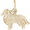 Collie Dog Charm 14K Gold - 10-2403