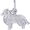 Collie Dog Charm White Gold - 10-2403