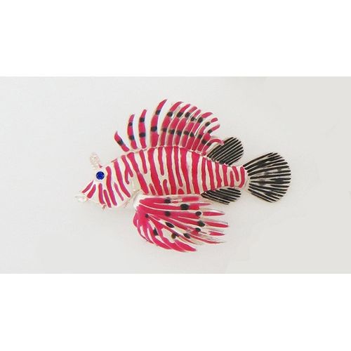 Colored Ceramic Lionfish Pendant - PD443SP