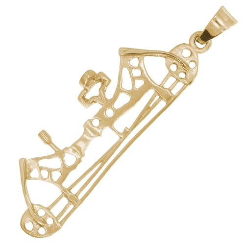 Compound Bow Charm - 10K Gold - 10-1826-10K
