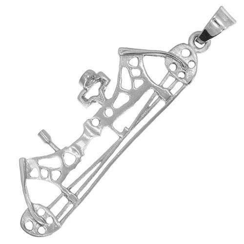 Compound Bow Charm  - Sterling Silver  - 10-7269-0-SS