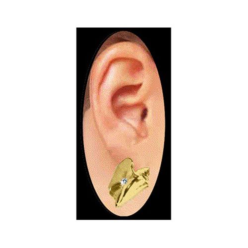 Conch Diamond Stud Earrings - 14K Yellow Gold