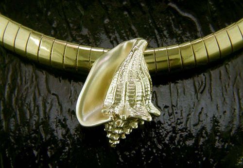 Conch Shell Pendant/Slide Large - 14K Gold  - SD-SLS097