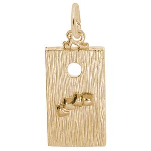 Corn Hole Game Charm - 14K Gold - 10-1754-14K