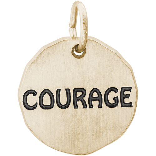 Courage Charm Tag - 14K Gold - 10-1630-14kg