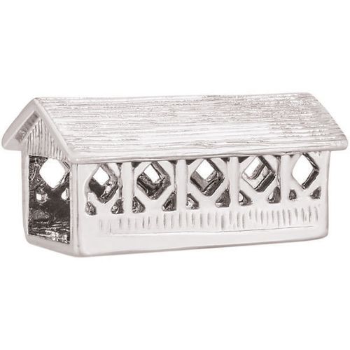 Covered Bridge Bead Charm Sterling Silver - 10-9171