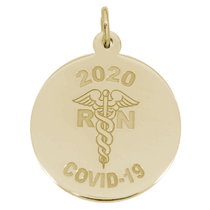 COVID - RN Caduces Charm - 10-7541-0-14K