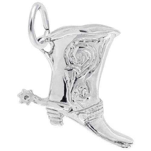 Cowboy Boot Charm 14K While Gold - 10-1760-0-14KW