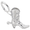 Cowboy Boot Charm Silver - 10-0484