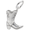 Cowboy Boot Charm White Gold - 10-6312