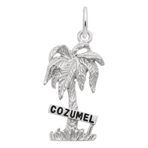 Cozumel Palm Tree Charm - 14K White Gold - 10-6155-wg