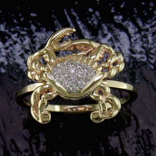 Crab Ring - 14K Gold  - SD-SLR590