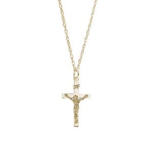 Crucifix Necklace Set - Gold Plated - 29-4938-87-GP