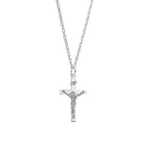 Crucifix Necklace Set - Sterling Silver - 29-4938-87-SS