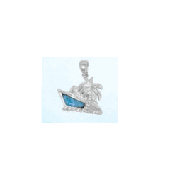 Cruise Ship Palm Larimar Charms & Pendants  - PSCRUL