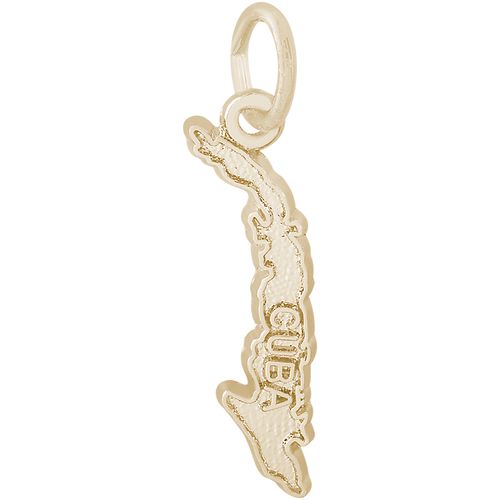 Cuba Map Charm - Gold Plated