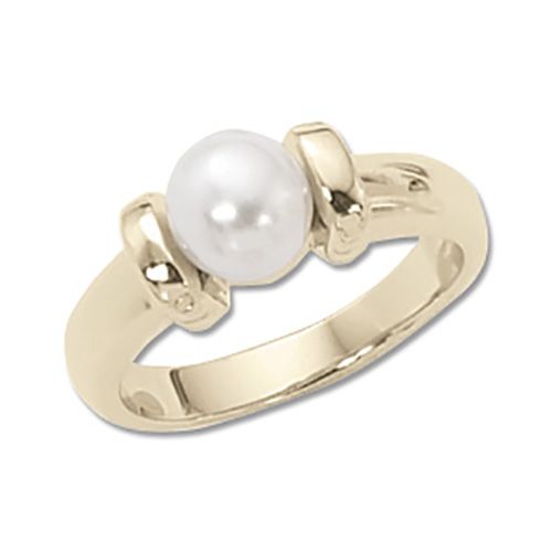 Cultured Pearl Ring - 14K Yellow Gold Size 7