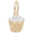 Cupcake White Charm 10K Gold - 10-8343
