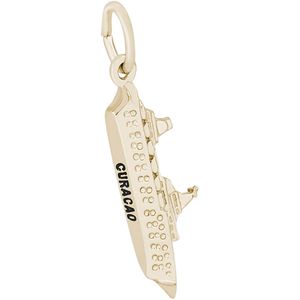 Curacao Cruise Ship Charm - Gold Plated