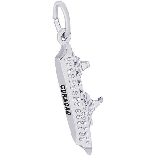 Curacao Cruise Ship Charm - Sterling Silver