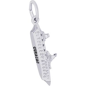 Curacao Cruise Ship Charm - Sterling Silver