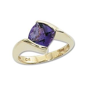 Cushion Amethyst Ring - 14K Yellow Gold Size 7 - 70658AM