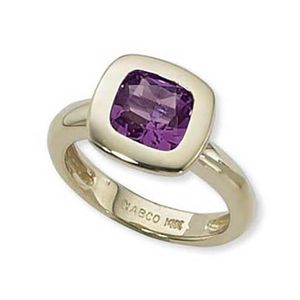 Cushion Amethyst Ring - 14K Yellow Gold Size 7 - 70729AM