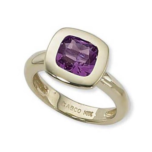 Cushion Amethyst Ring - 14K Yellow Gold Size 7 - 70729AM
