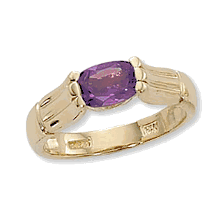 Cushion Amethyst Ring - 14K Yellow Gold Size 7 - 70914AM