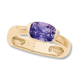 Cushion Amethyst Ring - 14K Yellow Gold Size 7 - 70919AM