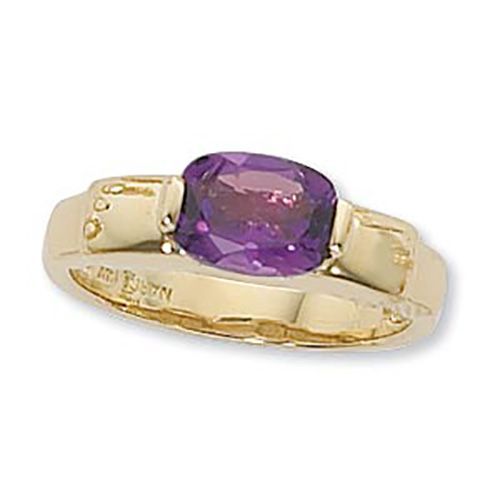 Cushion Amethyst Ring - 14K Yellow Gold Size 7 - 70907AM