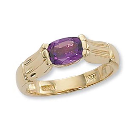 Cushion Amethyst Ring - 14K Yellow Gold Size 7 - 70914AM