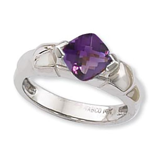 Cushion Amethyst Ring - Sterling Silver Size 7 - 70908AM-SS