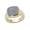 Cushion Blue Chalcedony Ring - 14K Yellow Gold Size 7
