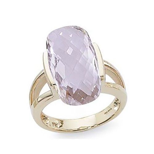 Cushion Brio Rose De France Ring - 14K Yellow Gold Size 7