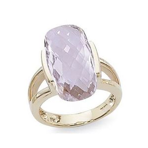 Cushion Brio Rose De France Ring - 14K Yellow Gold Size 7