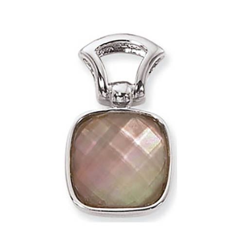 Cushion Bronze MOP Pendant - Sterling Silver