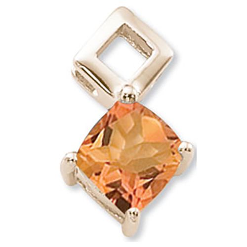 Cushion Citrine Pendant - 14K Yellow Gold - 80372CI
